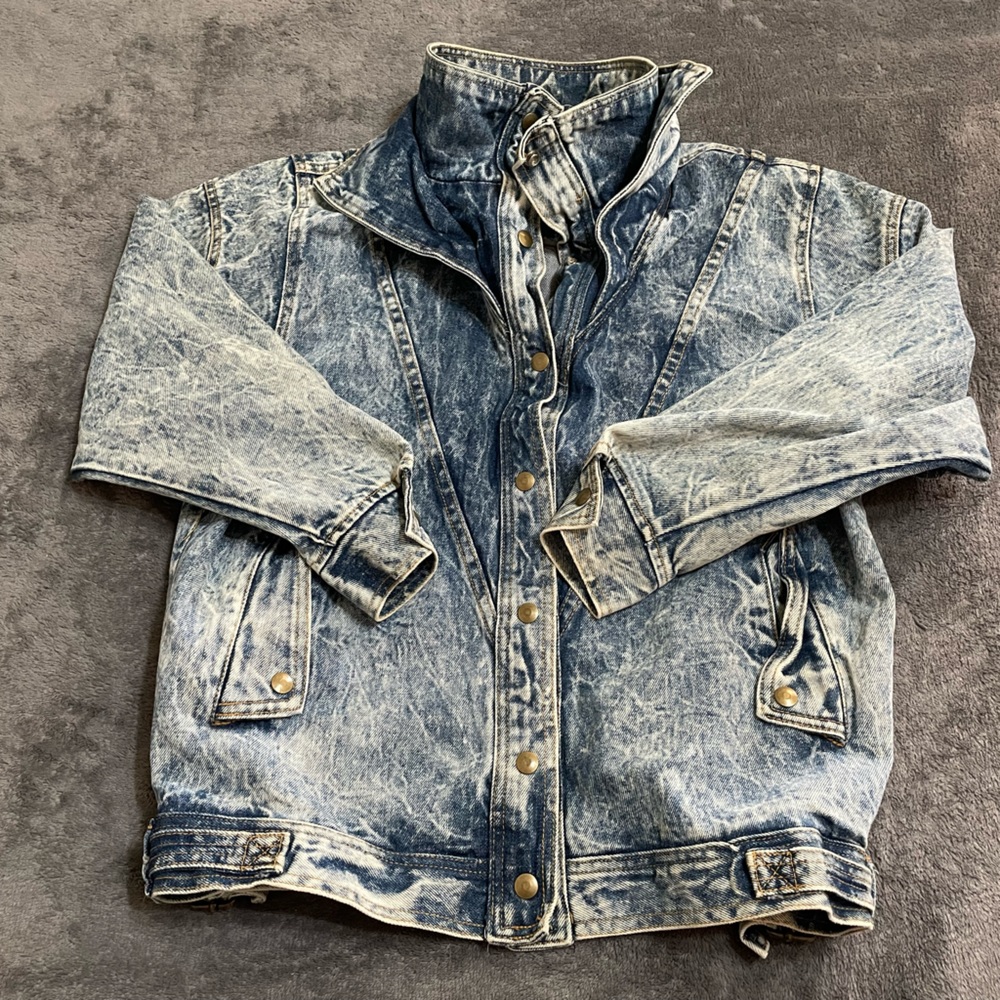 Vintage Acid Wash Denim Jean Jacket